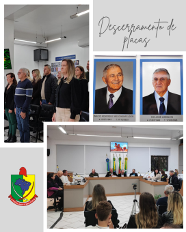 Câmara realiza descerramento de placas na Galeria dos Homenageados